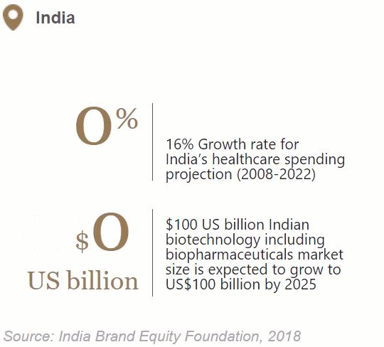 India Healthcare Spending Chart